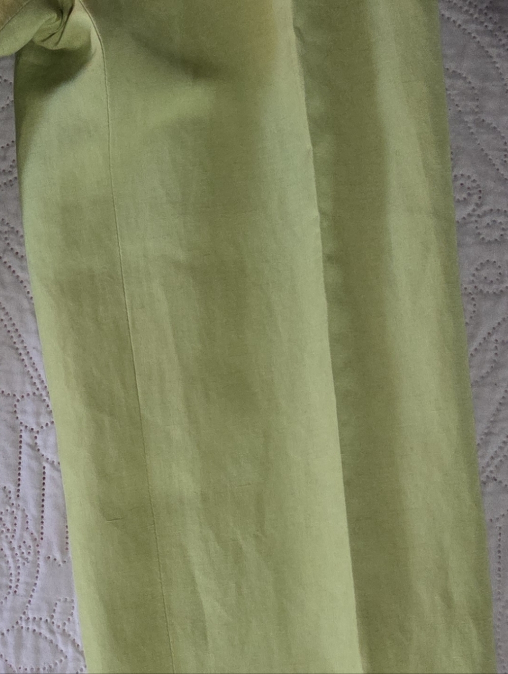 Linen Blend Tailored Blazer & Wide-Leg Pant Set - Lime Green 6P - Picture 5 of 12